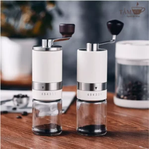 Máy xay cà phê cầm tay màu trắng